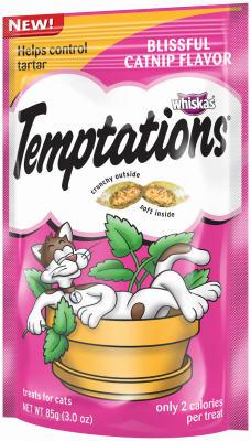 Temptations Blissful Catnip Flavor Cat Treats, 3-oz