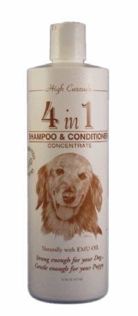 High Cascade 4 in 1 Dog Shampoo and Conditioner, 16-oz