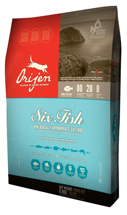 ORIJEN Six Fish Dry Cat Food, 12-oz