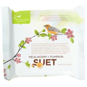 Pacific Bird & Supply Mealworm + Pumpkin Suet Square Wild Bird Food, 12.5-oz (Size: 12.5-oz)