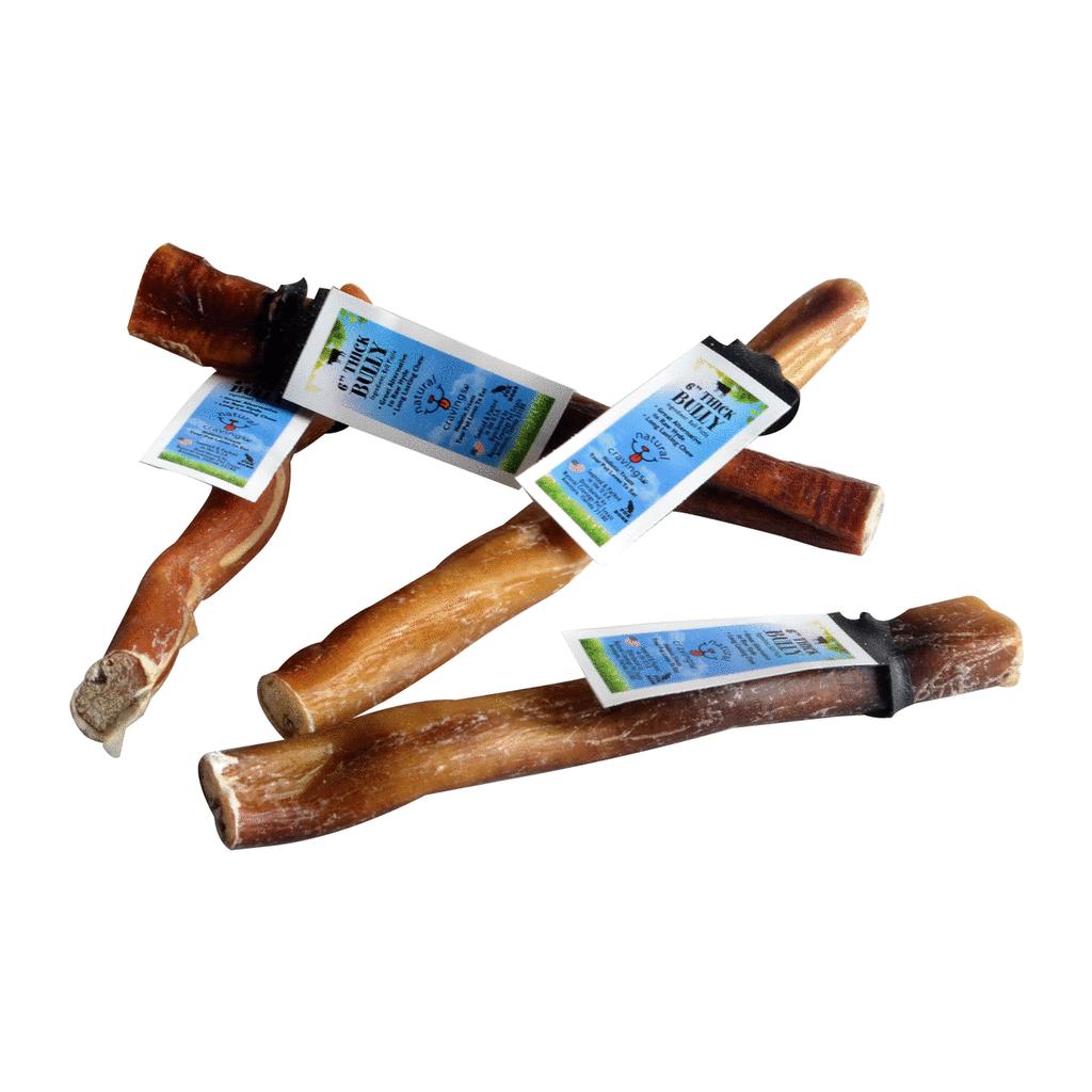 Natural Cravings USA 6'' Thick Bully Stick Dog Treats, 6-in