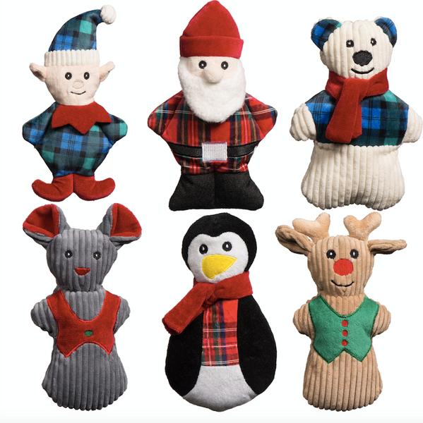HuggleHounds Holiday Cookie Dog Toy, Assorted