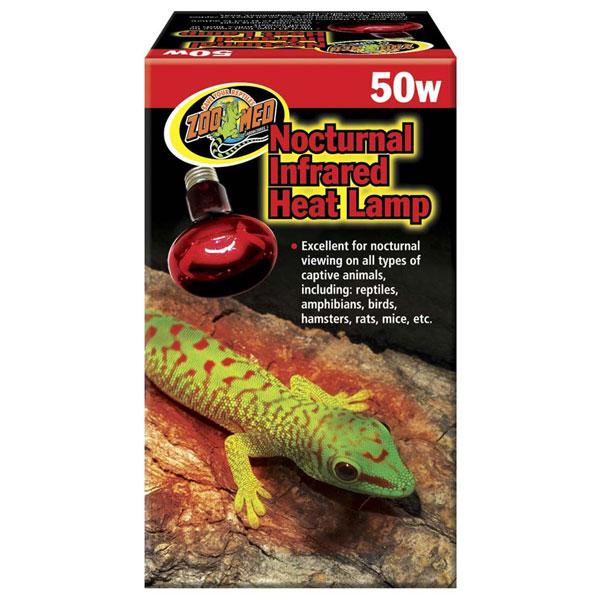 Zoo Med Nocturnal Infrared Reptile Heat Lamp, 50-watt