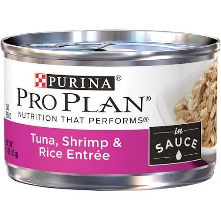 Purina Pro Plan Savor Adult Tuna, Shrimp & Rice Entree in Sauce Canned Cat Food