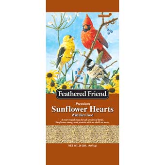 Feathered Friend Sunflower Hearts Wild Bird Food, 20-lb