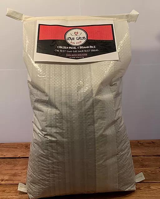 Love Grub Chicken Meal & Brown Rice Dry Dog Food, 40-lb
