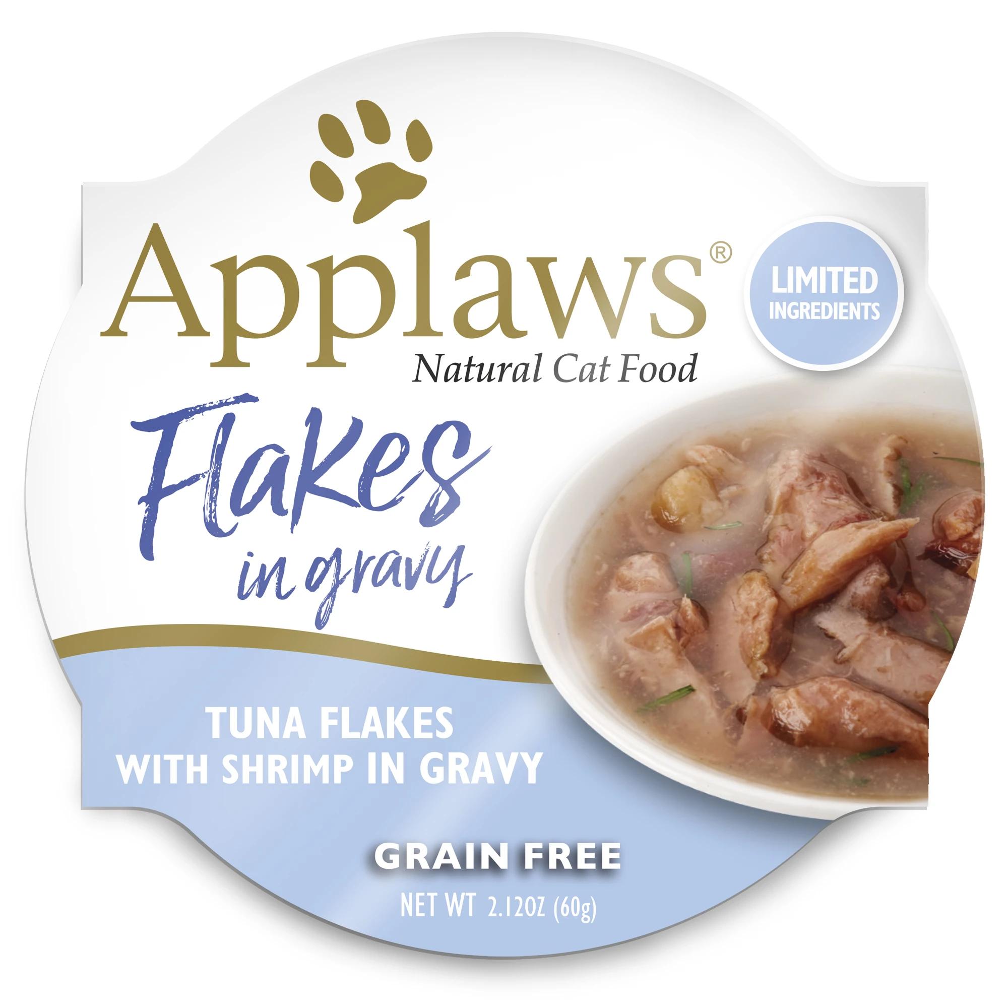 Applaws Flakes in Gravy Tuna with Shrimp Wet Cat Food Pot