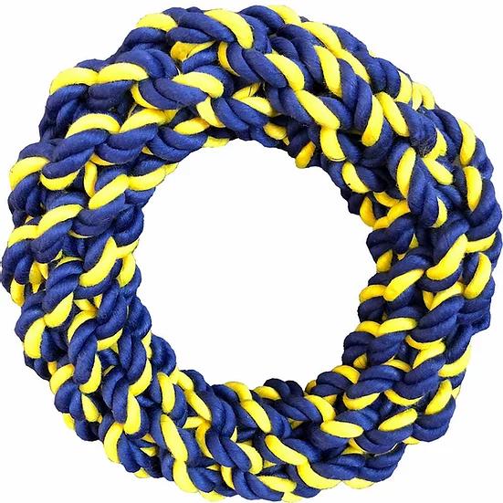 Petsport Twisted Chews Braided Rope Ring, 7-in, Medium