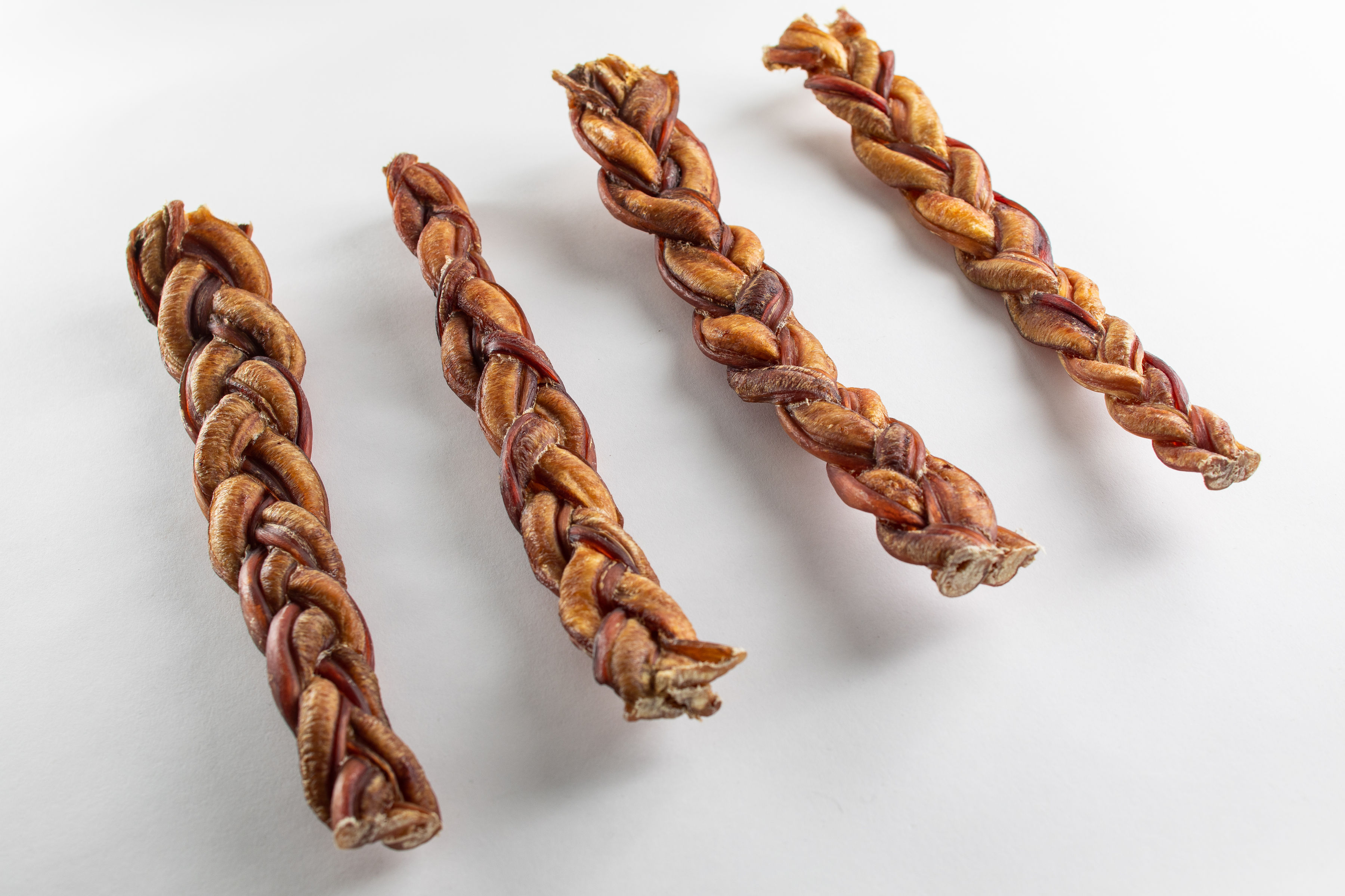 Elmwood Pet Supplies Braided Bully Stick Dog Treats, 12-in