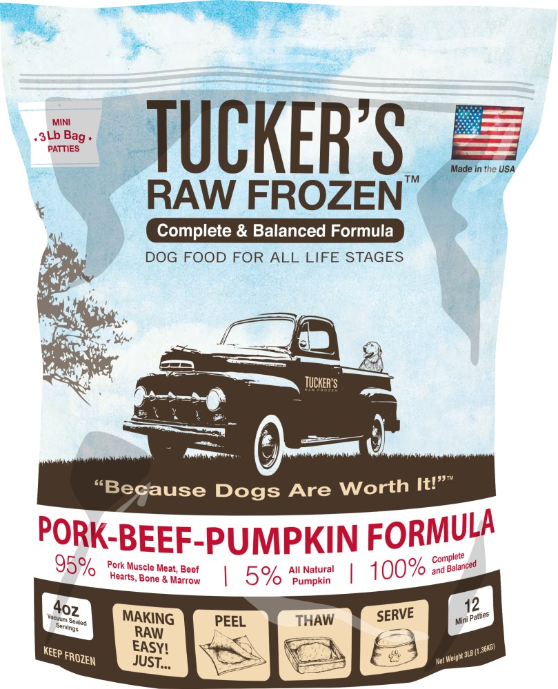 Tucker's Raw Frozen Complete & Balanced Pork, Beef & Pumpkin Food for Dogs