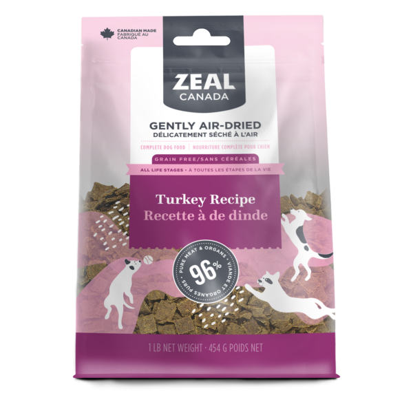 Zeal Canada Turkey Grain-Free Air-Dried Dog Food, 454-gram