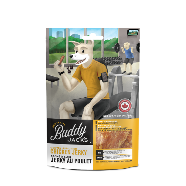 Buddy Jack's Chicken Jerky Grain-Free Air-Dried Dog Treats, 56-gram