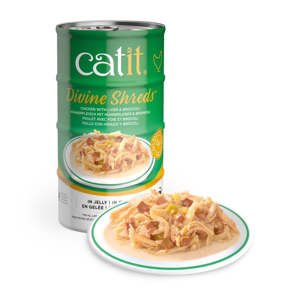 Catit Divine Shreds in Jelly, Chicken with Liver & Broccoli