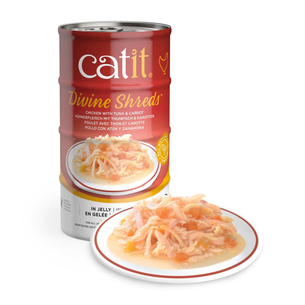 Catit Divine Shreds in Jelly, Chicken with Tuna & Carrot