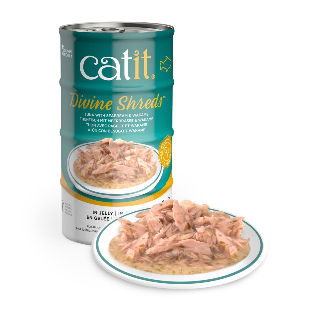 Catit Divine Shreds in Jelly, Tuna with Seabream & Wakame