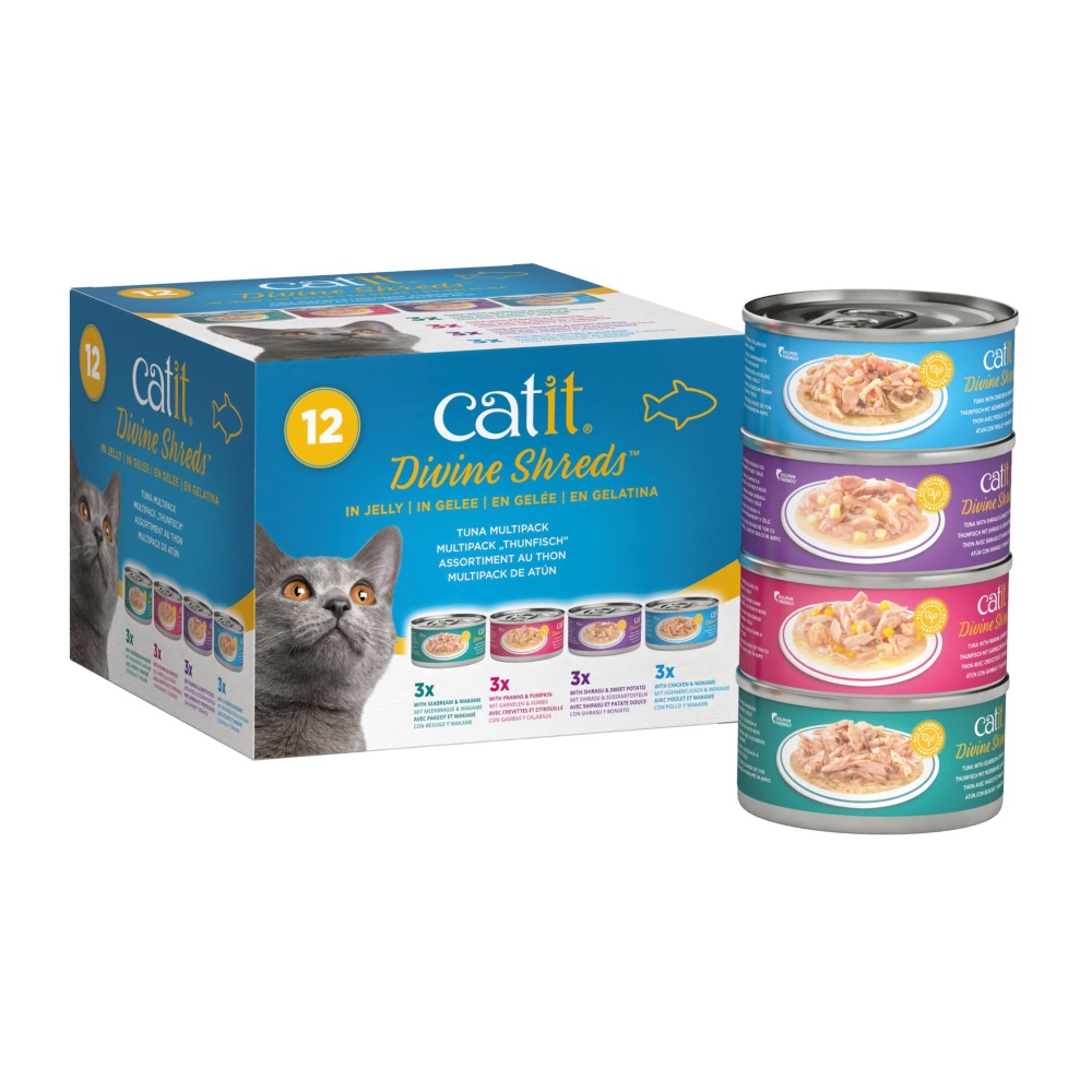 Catit Divine Shreds in Jelly, Tuna Multipack
