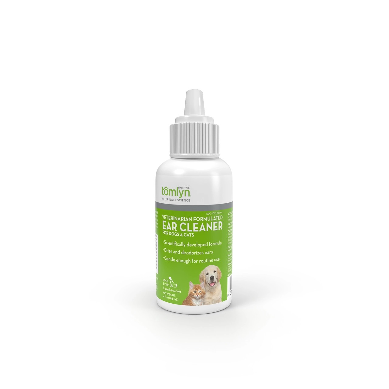 Tomlyn Veterinarian Formulated Ear Cleaner for Dogs & Cats, 4-oz bottle