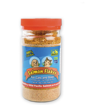 Snack 21 Salmon Flakes for Dogs and Cats, 4.23-oz