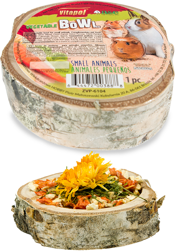 A&E Cage Veggie Wooden Treat Bowl