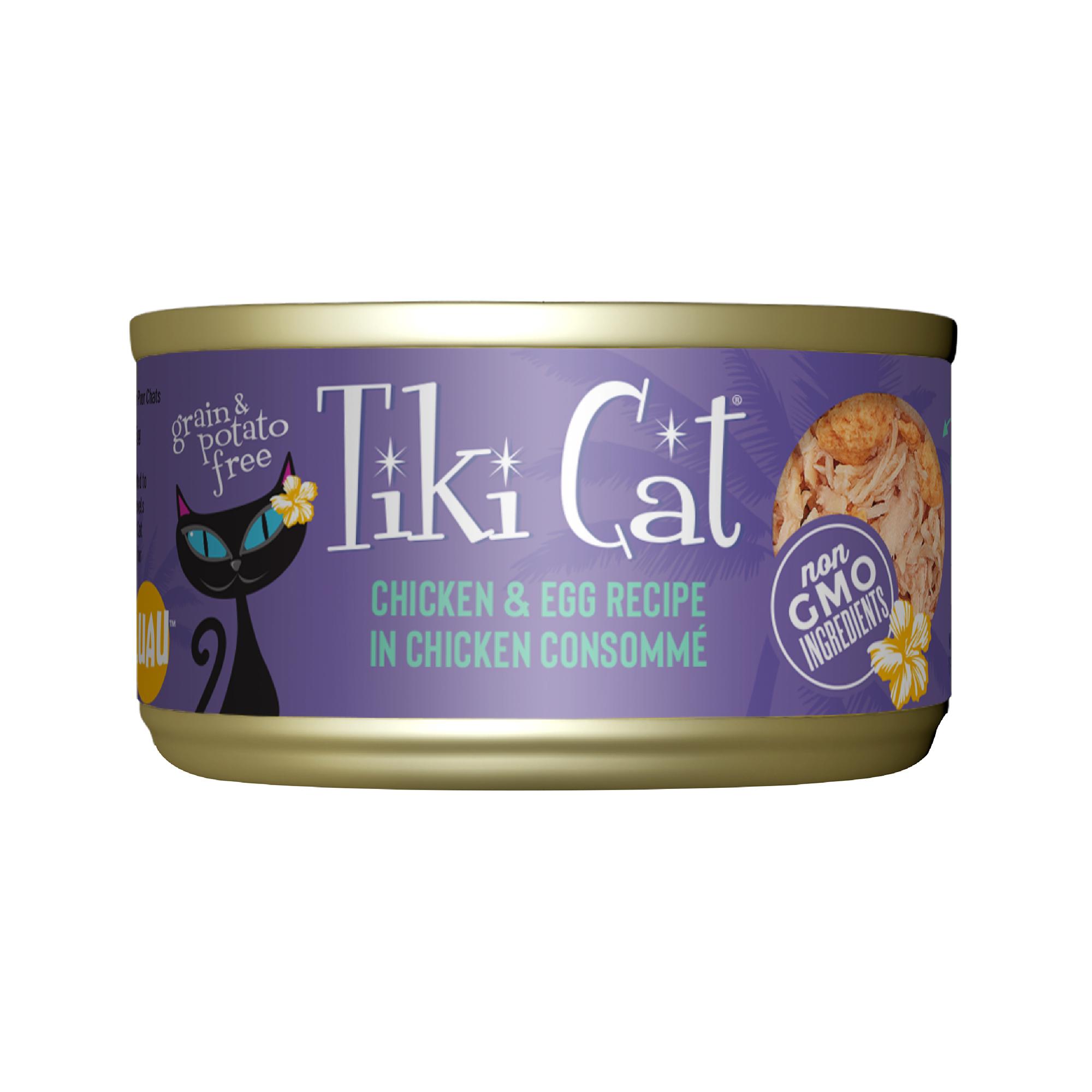 Tiki Cat Koolina Luau Chicken & Egg Recipe in Chicken Consomme Wet Cat Food Can, 2.8-oz (**)