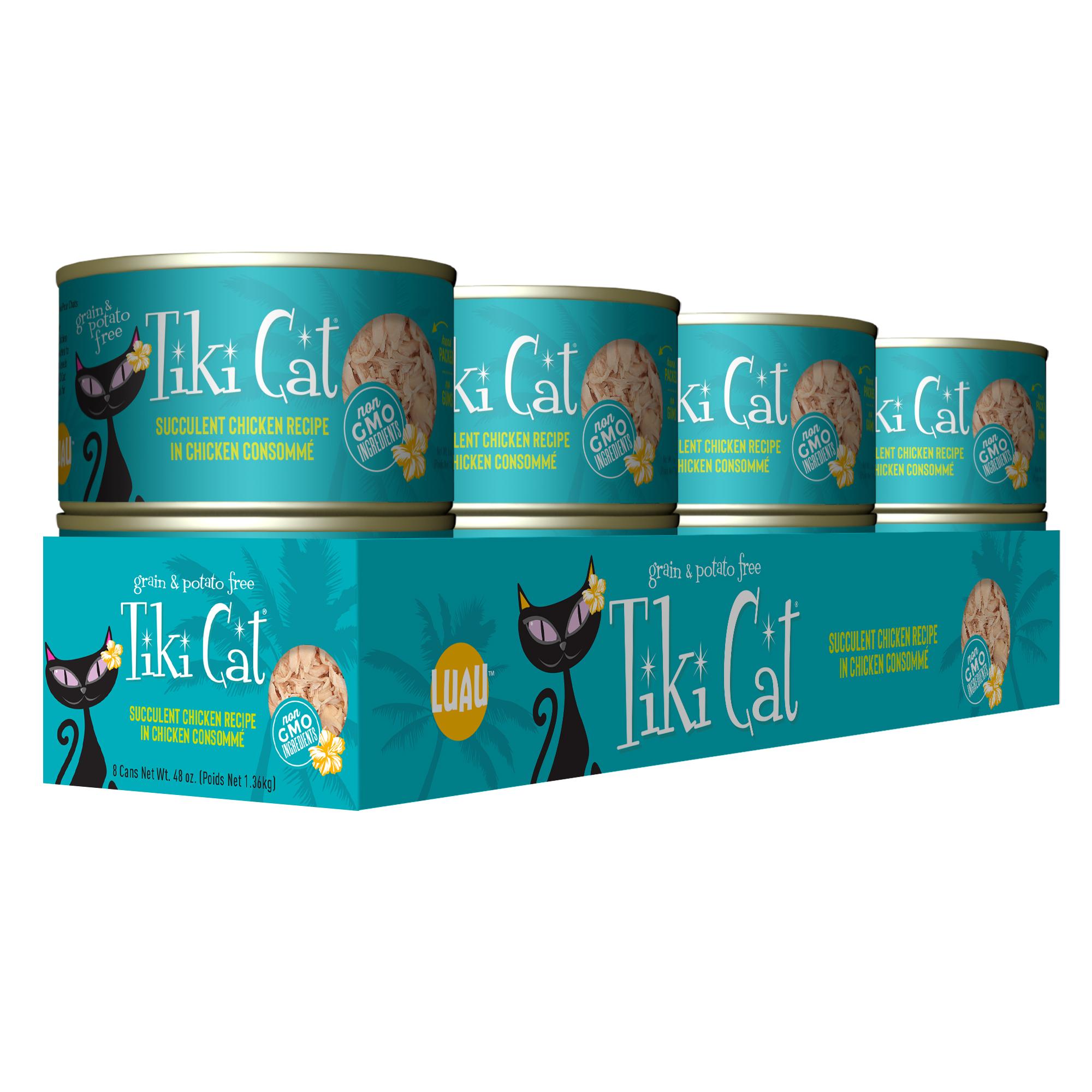 Tiki Cat Luau Succulent Chicken Recipe in Consomme, 6-oz can, case of 8 (**)