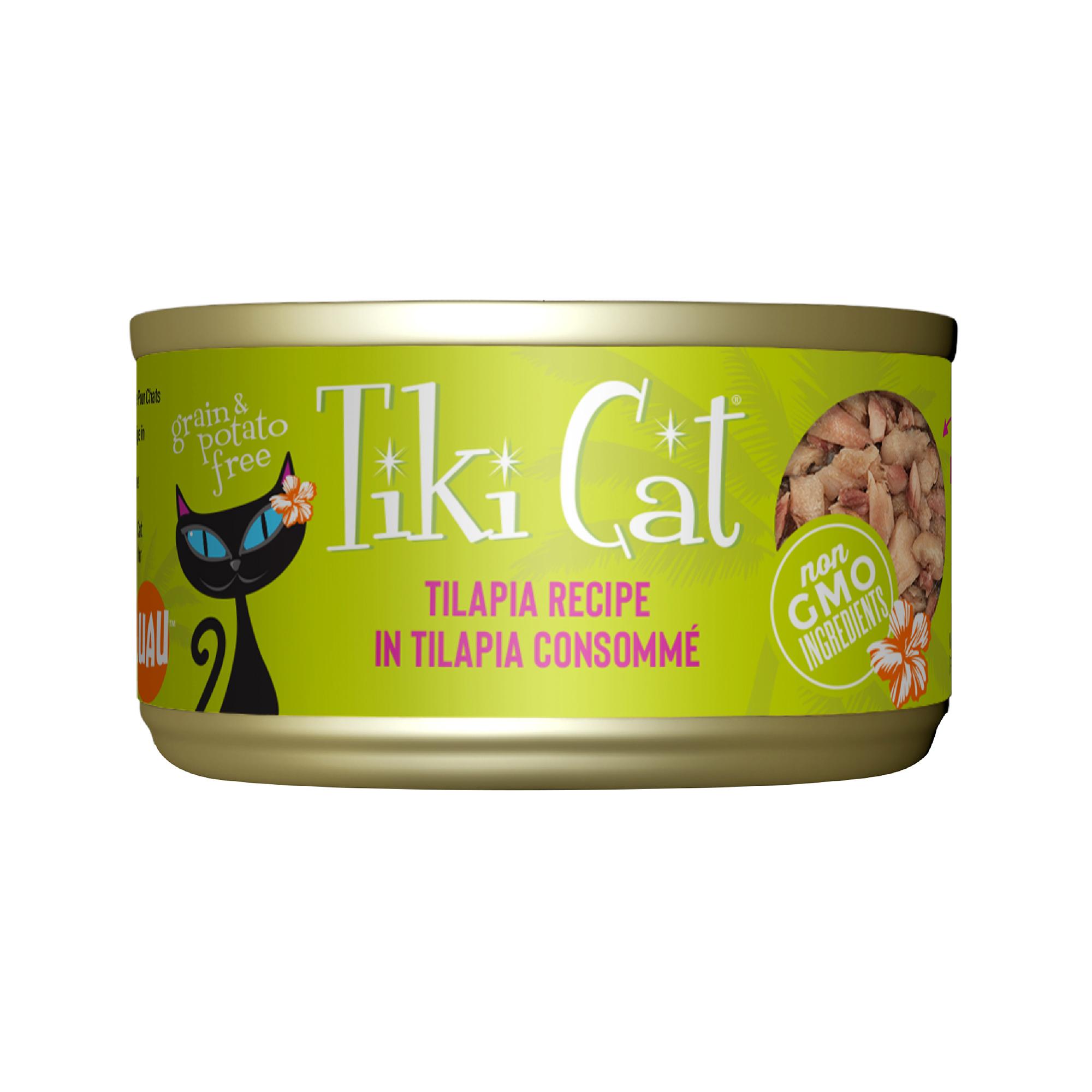 Tiki Cat Luau Kapi'Olani Tilapia in Tilapia Consomme Canned Cat Food, 2.8-oz, case of 12 (**)