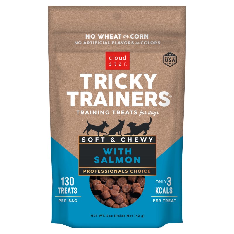 Cloud Star Chewy Tricky Trainers Salmon Flavor Dog Treats Image