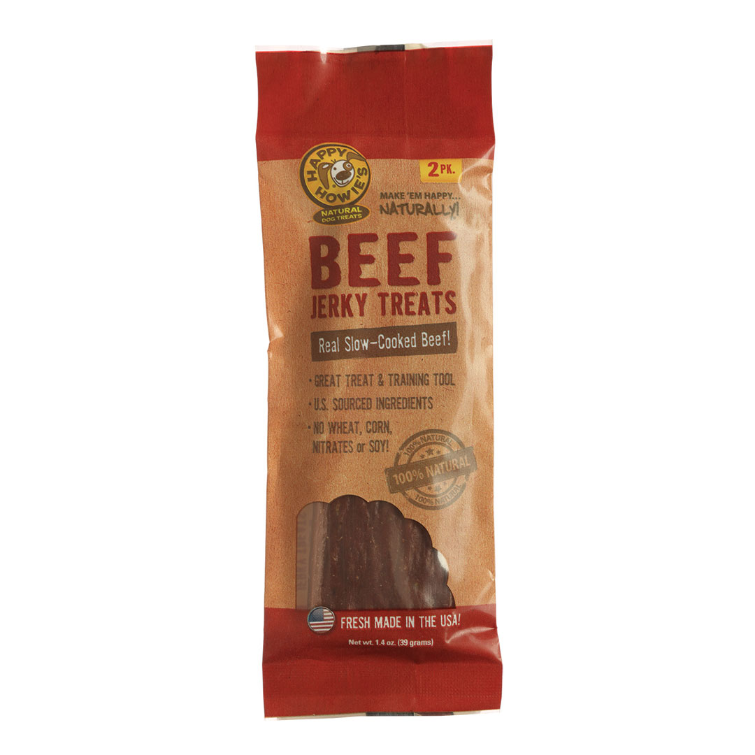 Happy Howie's Beef Jerky Dog Treat, 6-in, 2-count