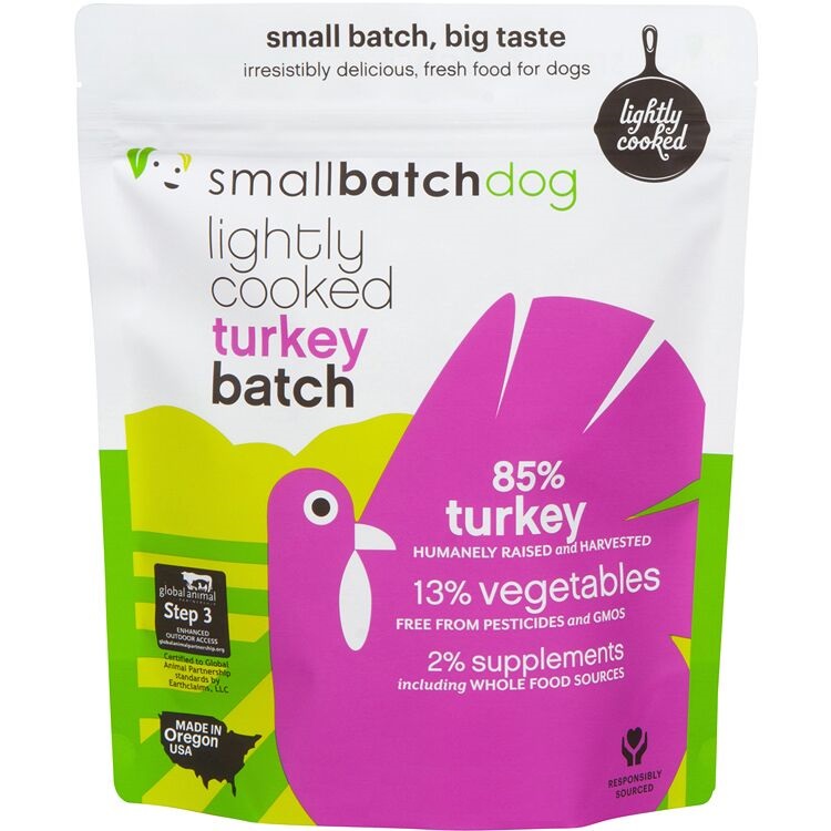 Smallbatch Dog Lightly Cooked Turkey Batch Frozen Dog Food