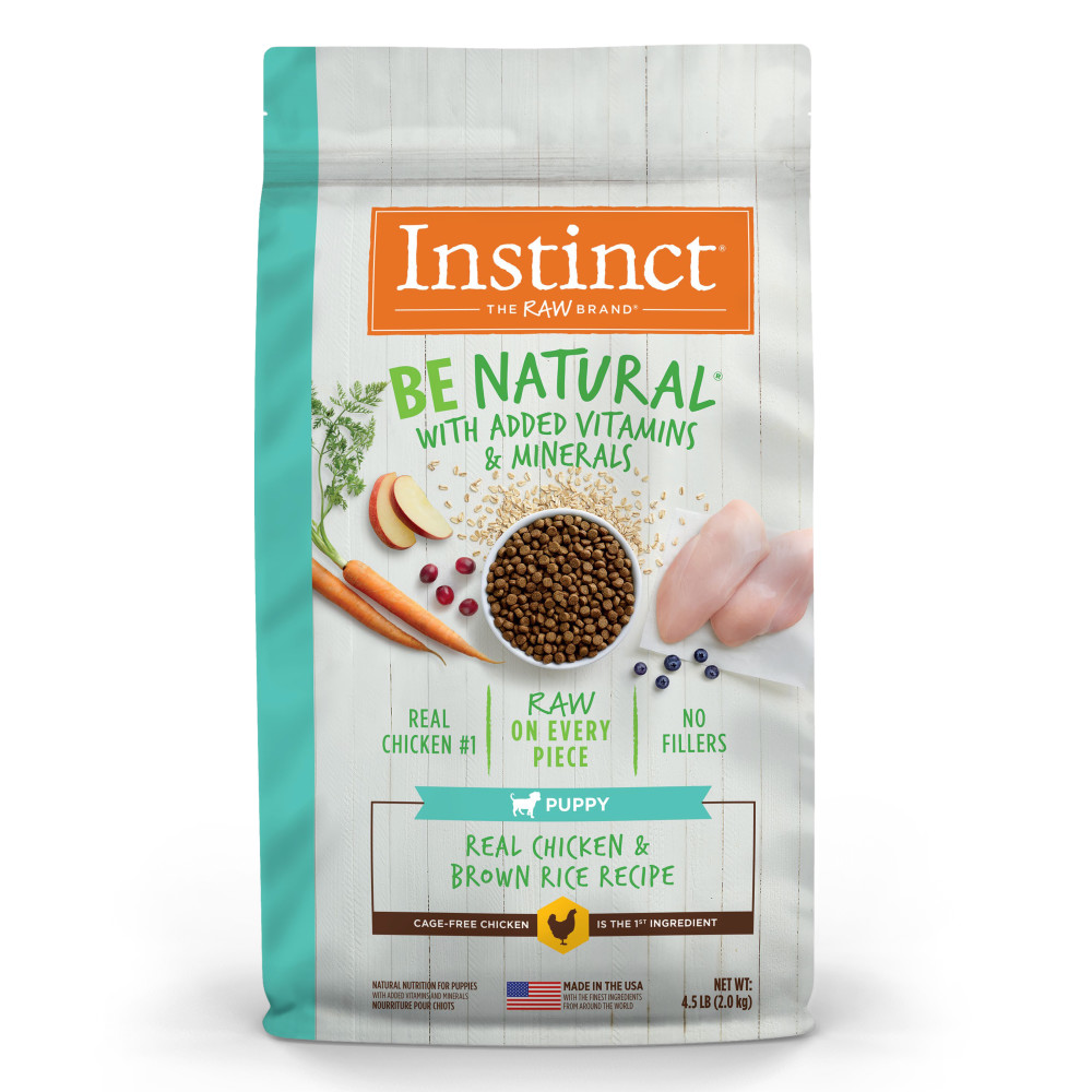 Instinct Be Natural Real Chicken & Brown Rice Puppy Dry Dog Food, 4.5-lb