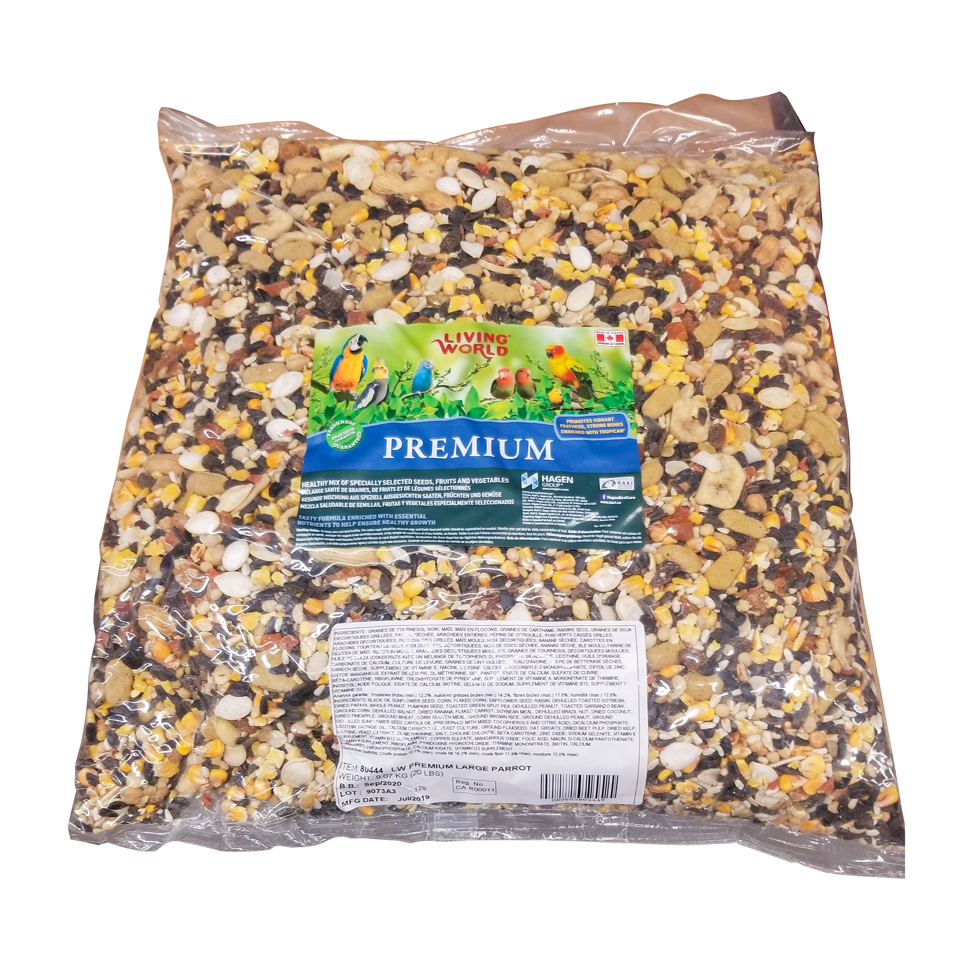 Living World Super Premium Large Parrot Mix, 9.07-kg