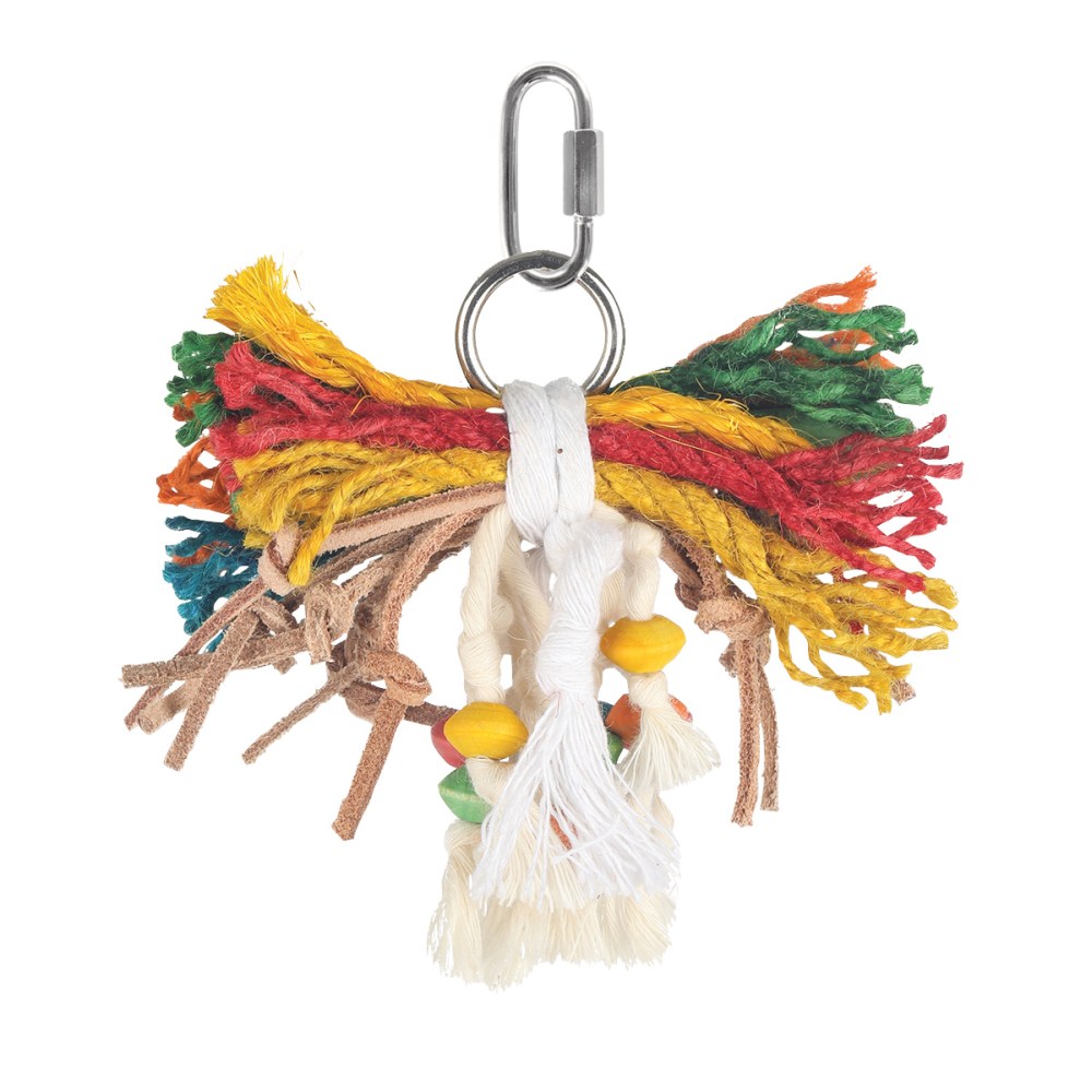 HARI Smart Play Parrot Toy, Leather Kabob