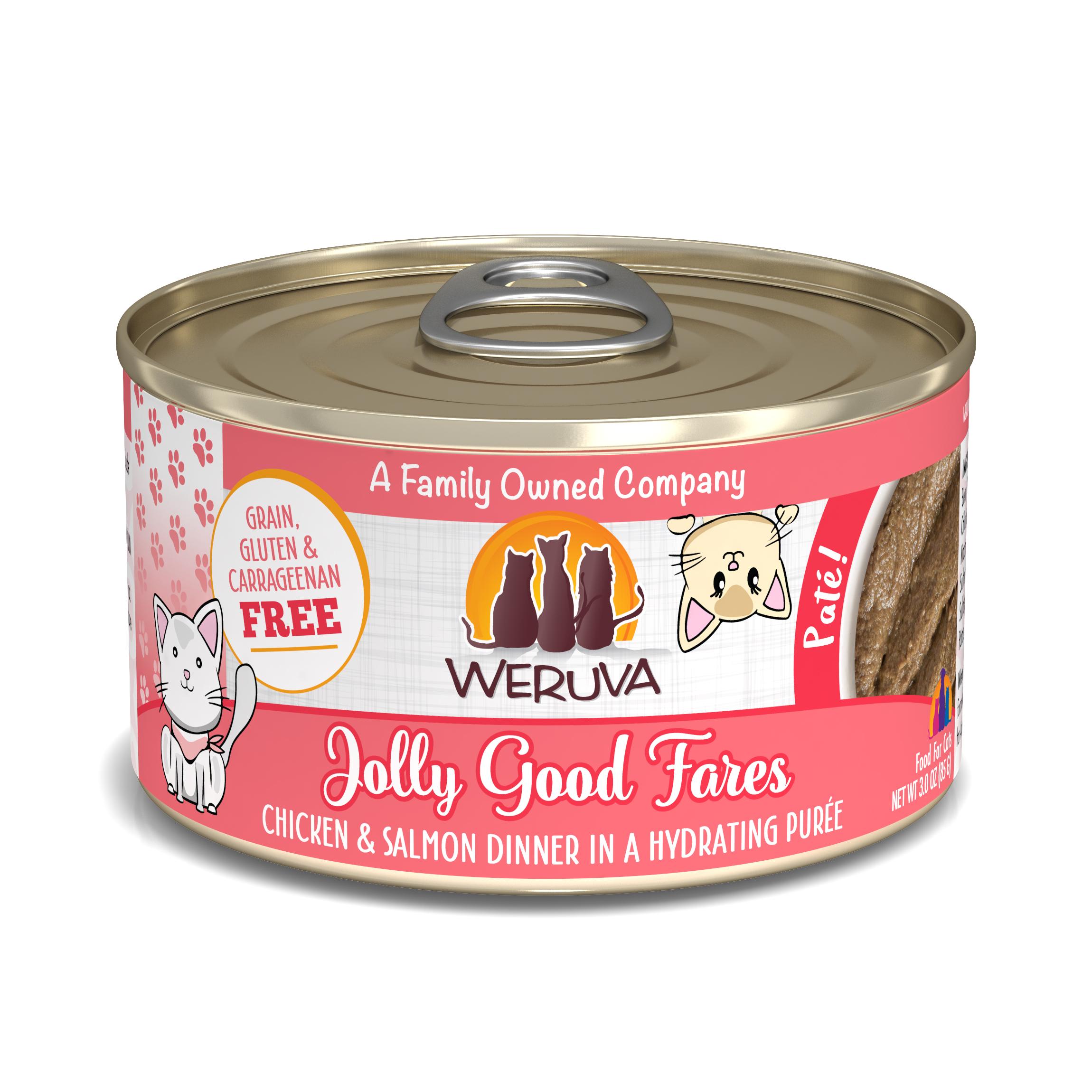 Weruva Cat Pate Jolly Good Fares Chicken & Salmon Dinner in Puree Wet