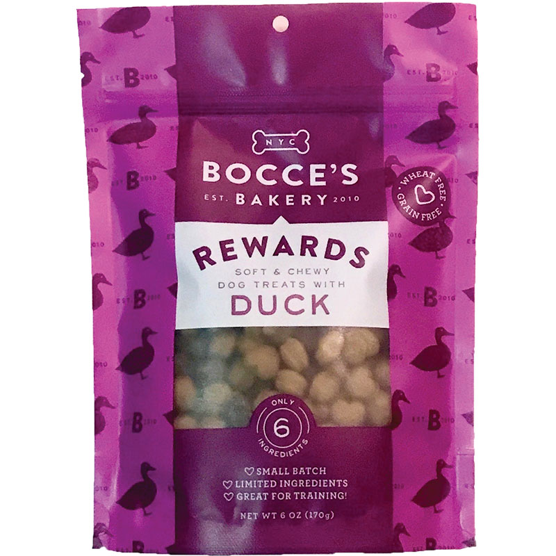 Bocce's Bakery Rewards Grain-Free Duck Soft & Chewy Dog Treat, 6-oz