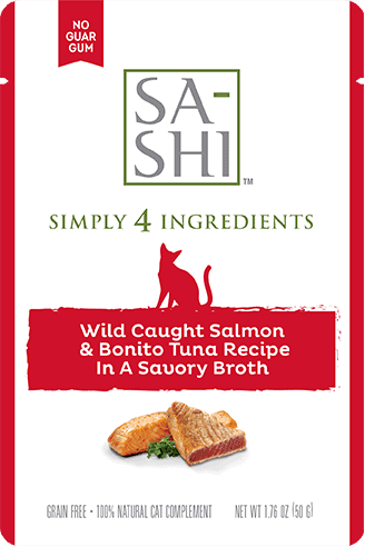RAWZ Cat Sa‐Shi Cat Topper Salmon & Tuna Pouch, 1.76-oz, case of 8 (**)