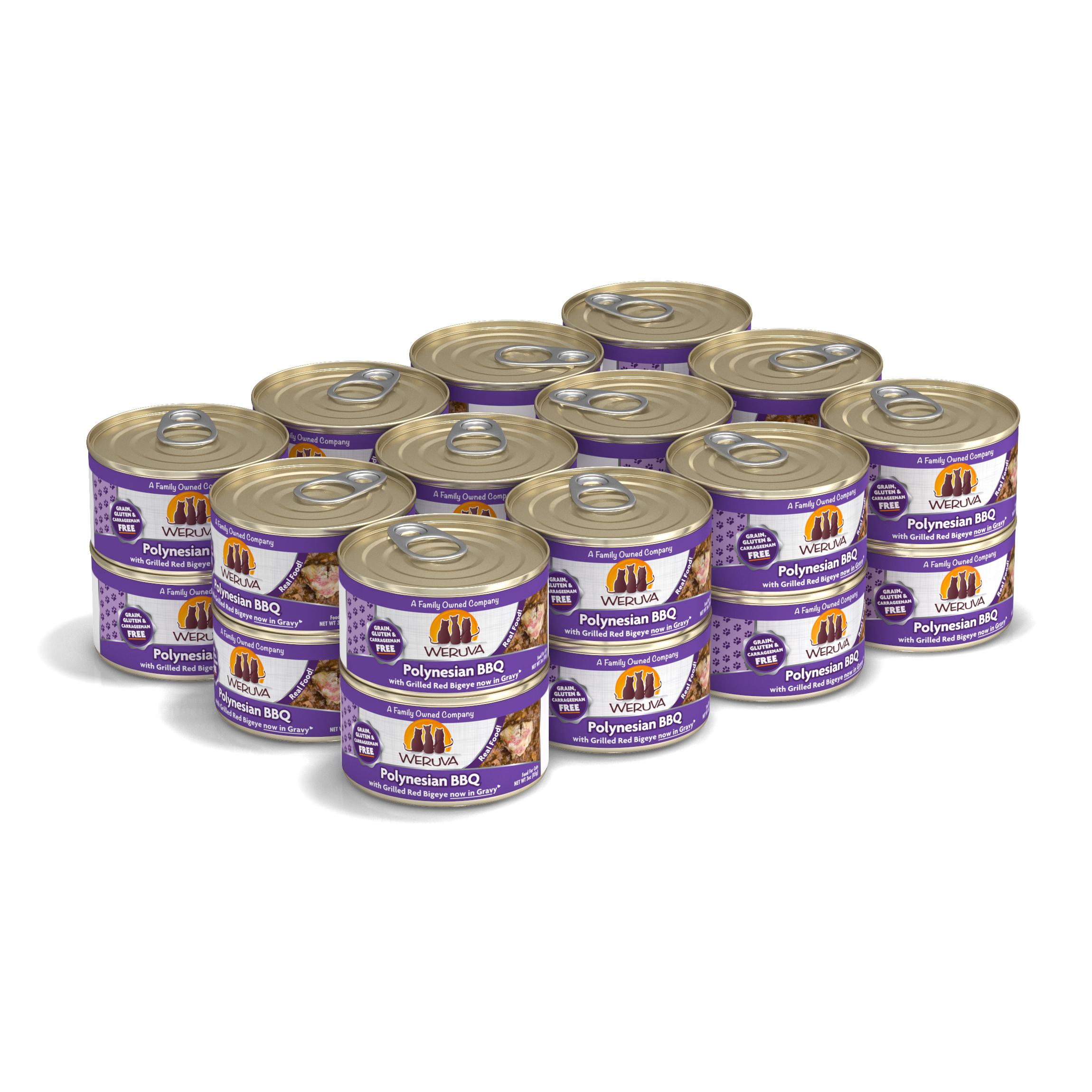 Weruva Cat Classic Polynesian BBQ with Grilled Red Bigeye Grain-Free Wet Cat Food, 3-oz, case of 24 (**)