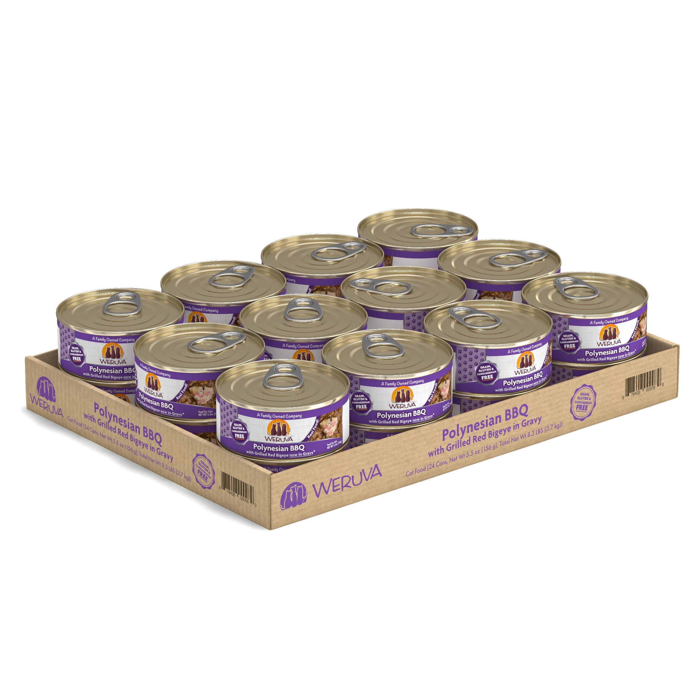 Weruva Cat Classic Polynesian BBQ with Grilled Red Bigeye Grain-Free Wet Cat Food, 5.5-oz, case of 24 (**)