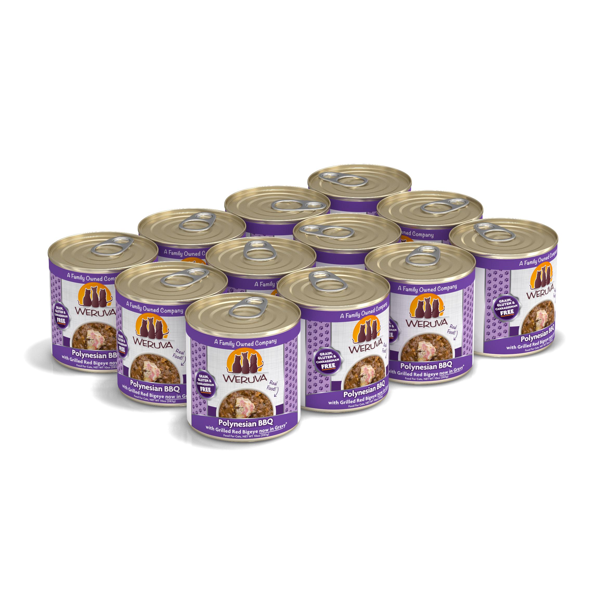 Weruva Cat Classic Polynesian BBQ with Grilled Red Bigeye Grain-Free Wet Cat Food, 10-oz, case of 12 (**)
