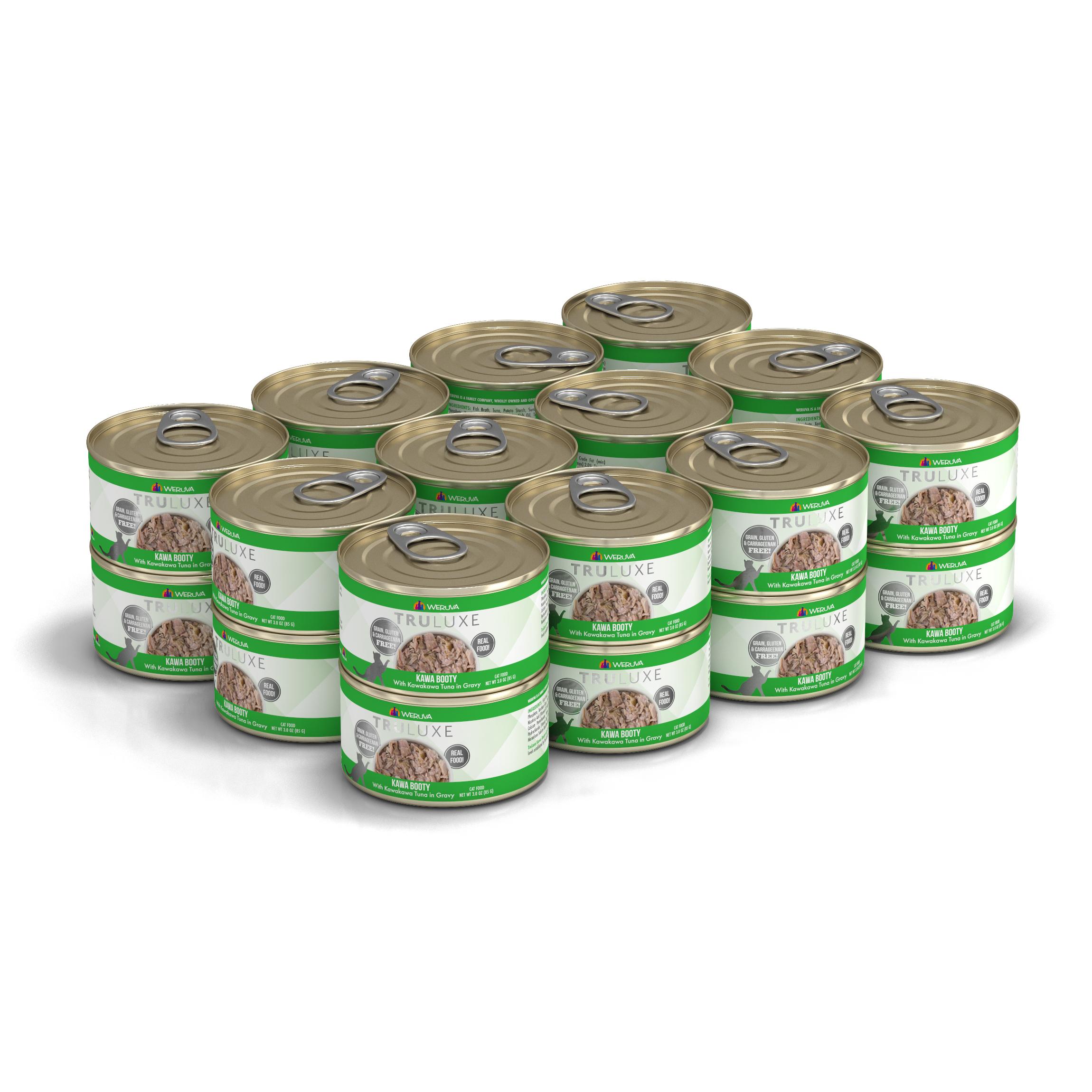 Weruva Cat Truluxe Kawa Booty with Kawakawa Tuna in Gravy Grain-Free Wet Cat Food, 3-oz, case of 24 (**)