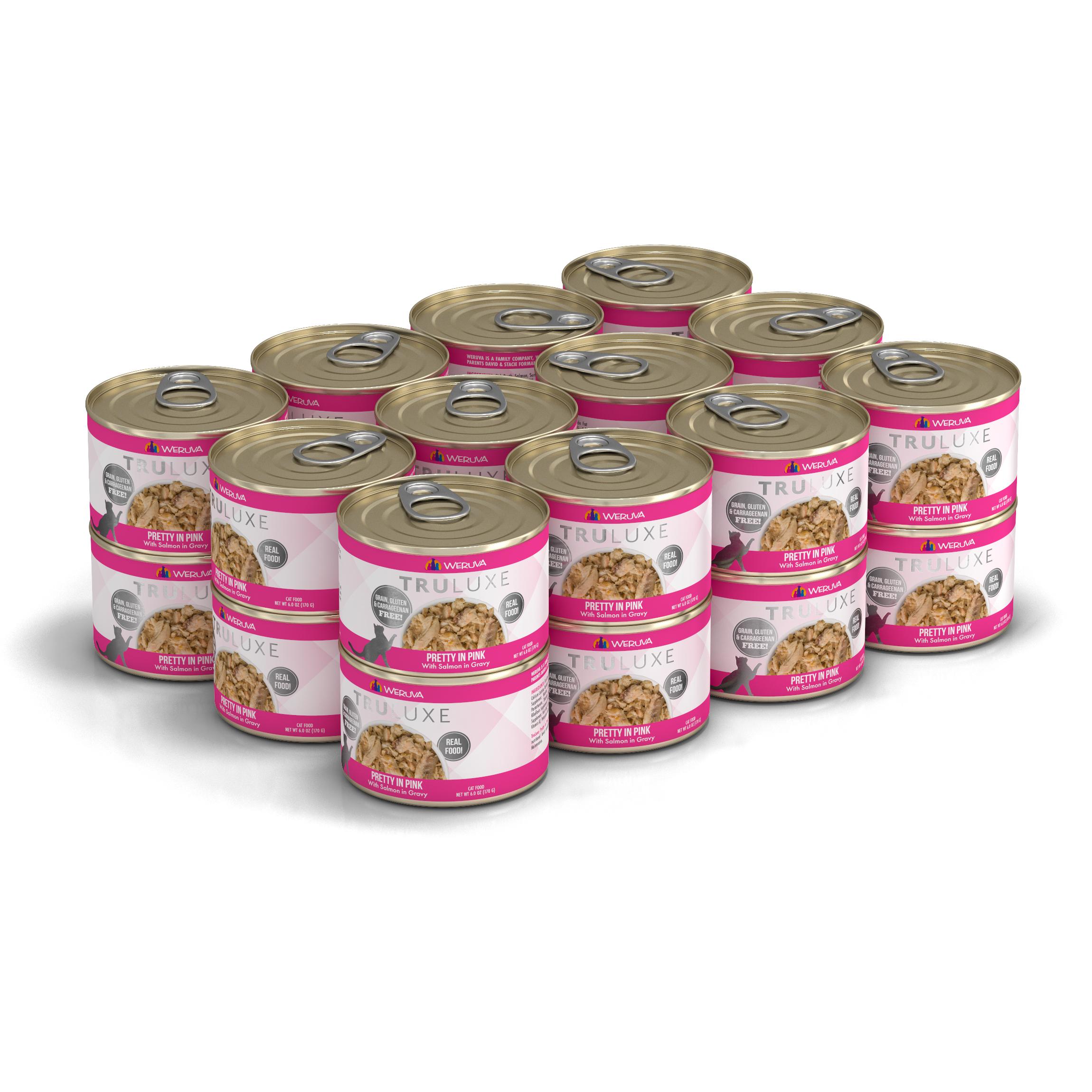 Weruva Cat Truluxe Pretty In Pink with Salmon in Gravy Grain-Free Wet Cat Food, 6-oz, case of 24 (**)