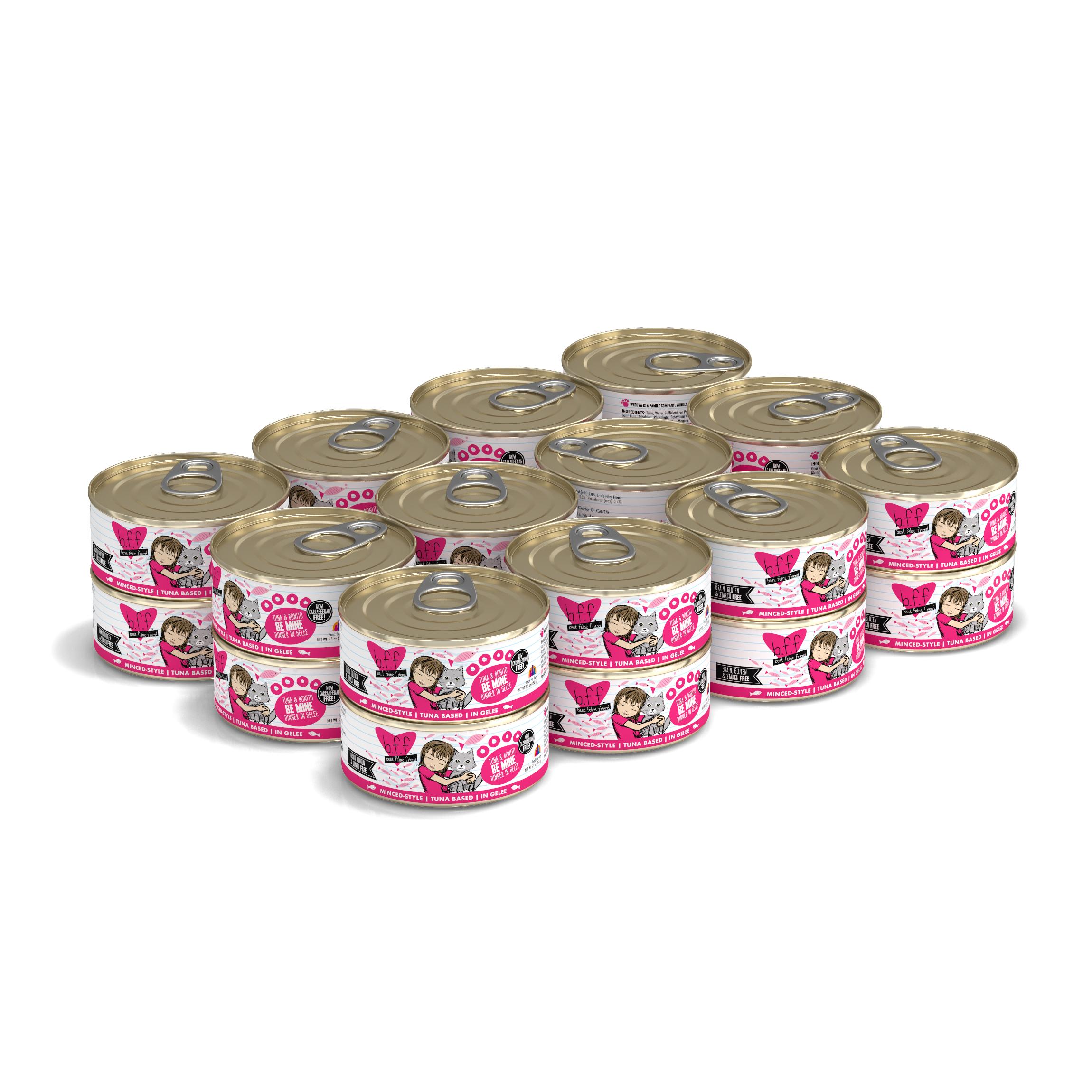 BFF Originals Be Mine Tuna & Bonito Dinner in Gelee Grain-Free Wet Cat Food, 5.5-oz, case of 24 (**)