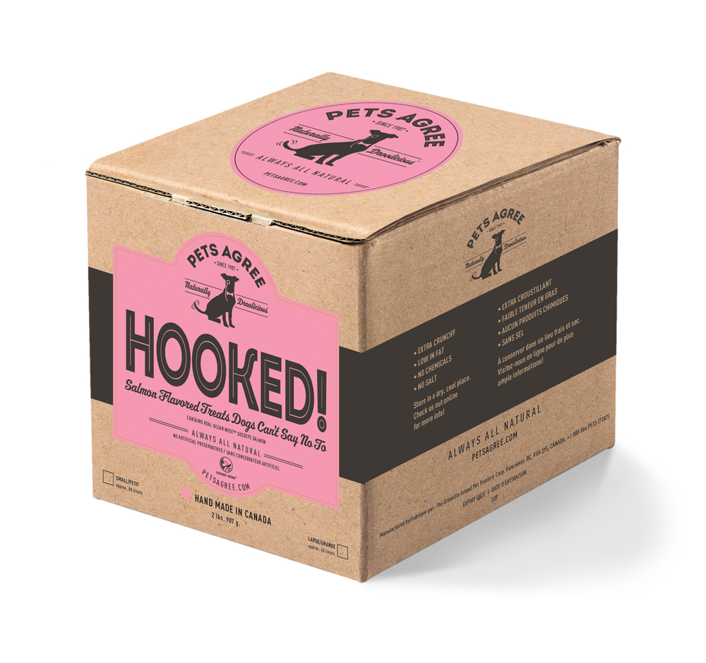 Pets Agree Hooked! Dog Treats Small Biscuit, 2-lb