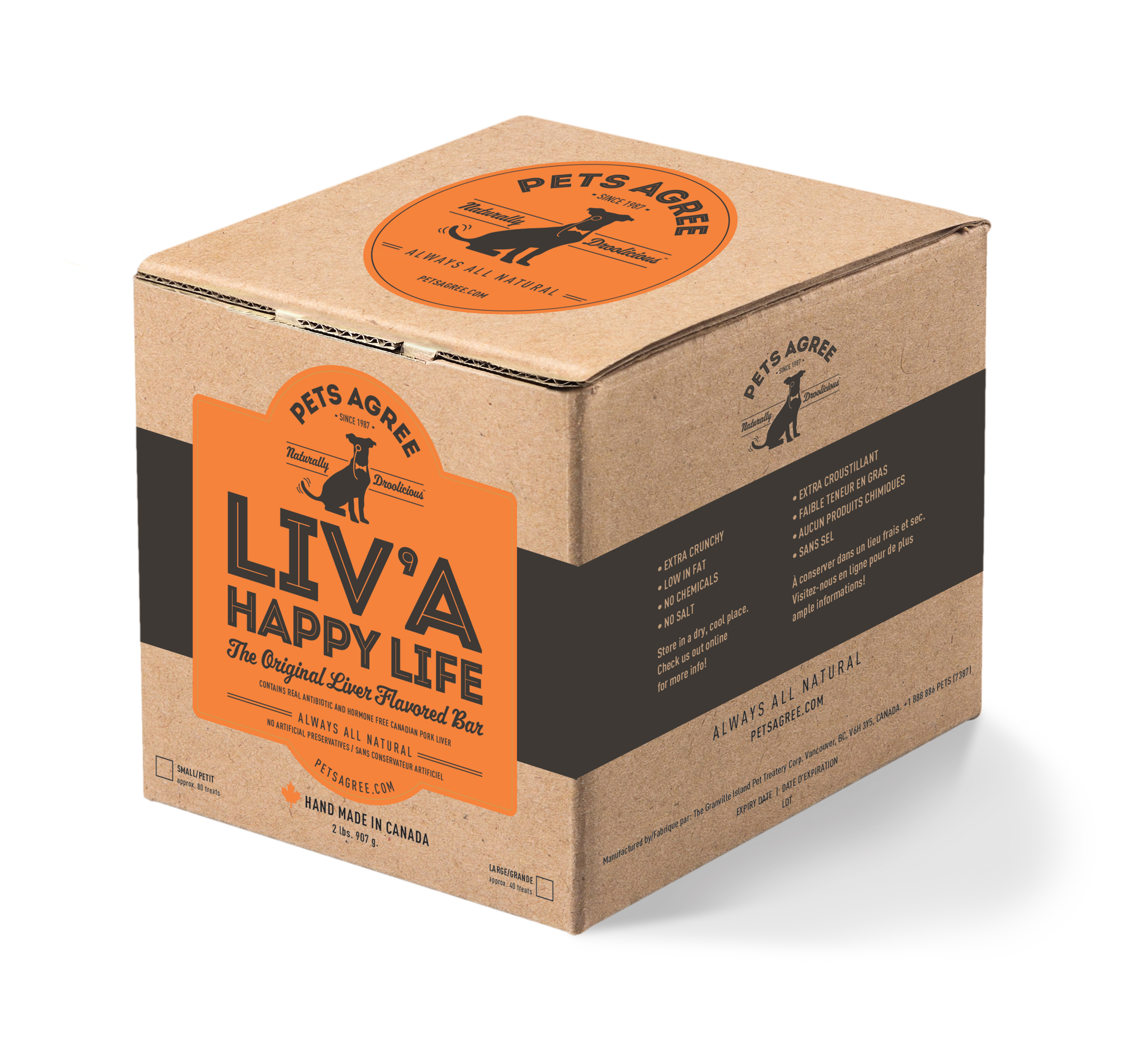 Pets Agree Liv'A Happy Life Small Biscuit, 2-lb