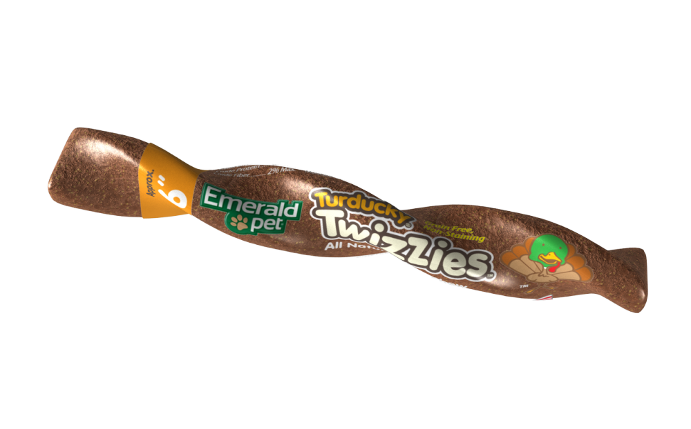Emerald Twizzies 9'' Turducky Dog Treats, 30-count