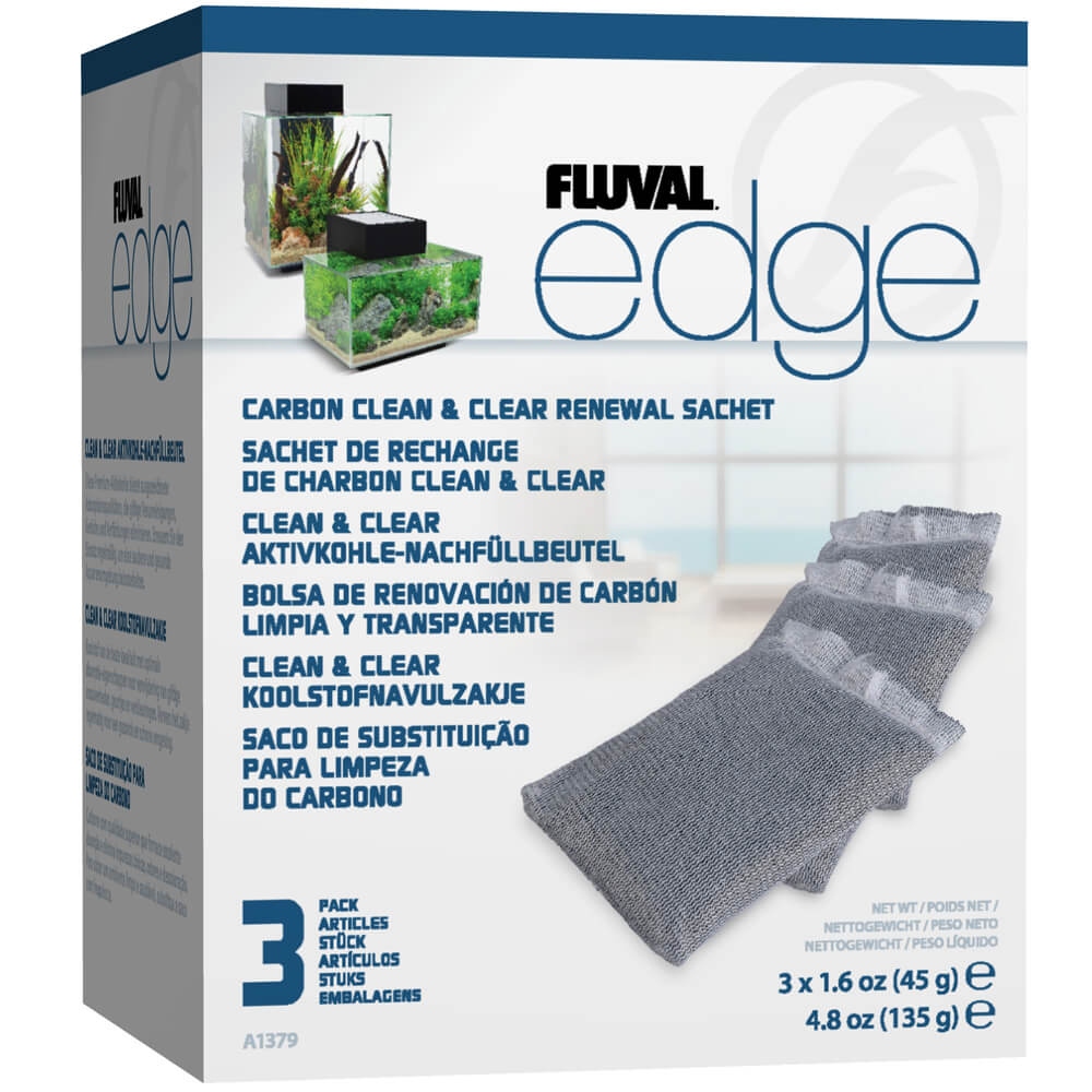 Fluval Edge Carbon Clean & Clear Renewal Sachet, 3-pack