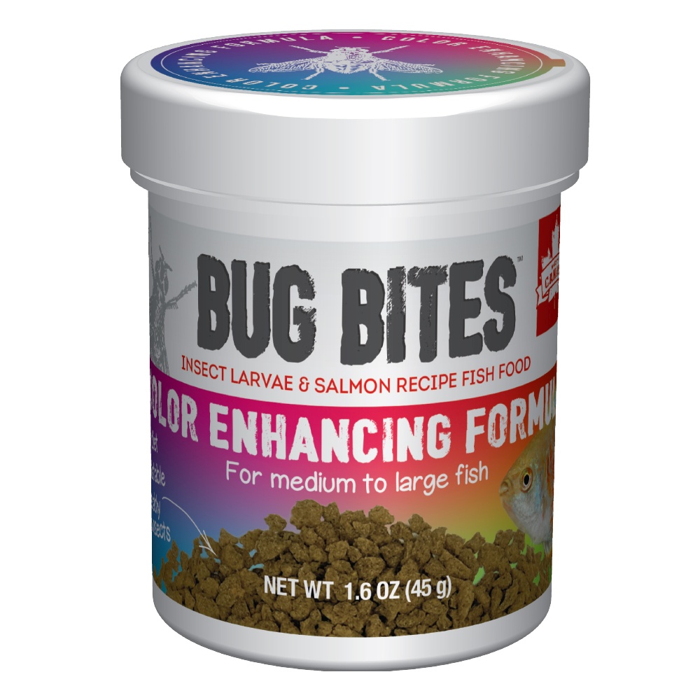 Fluval Bug Bites Color Enhancing Formula Granules for Medium-Large Fish