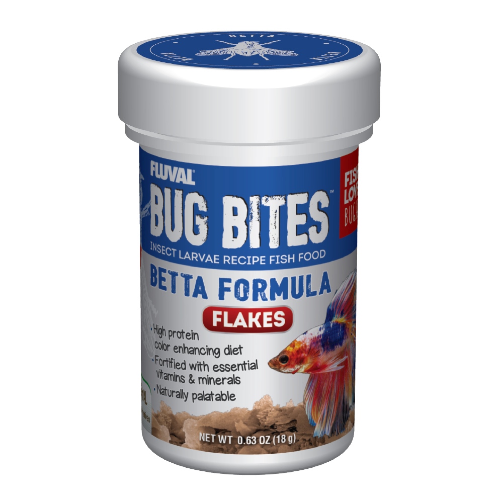 Fluval Bug Bites Betta Flakes Fish Food, 0.63-oz
