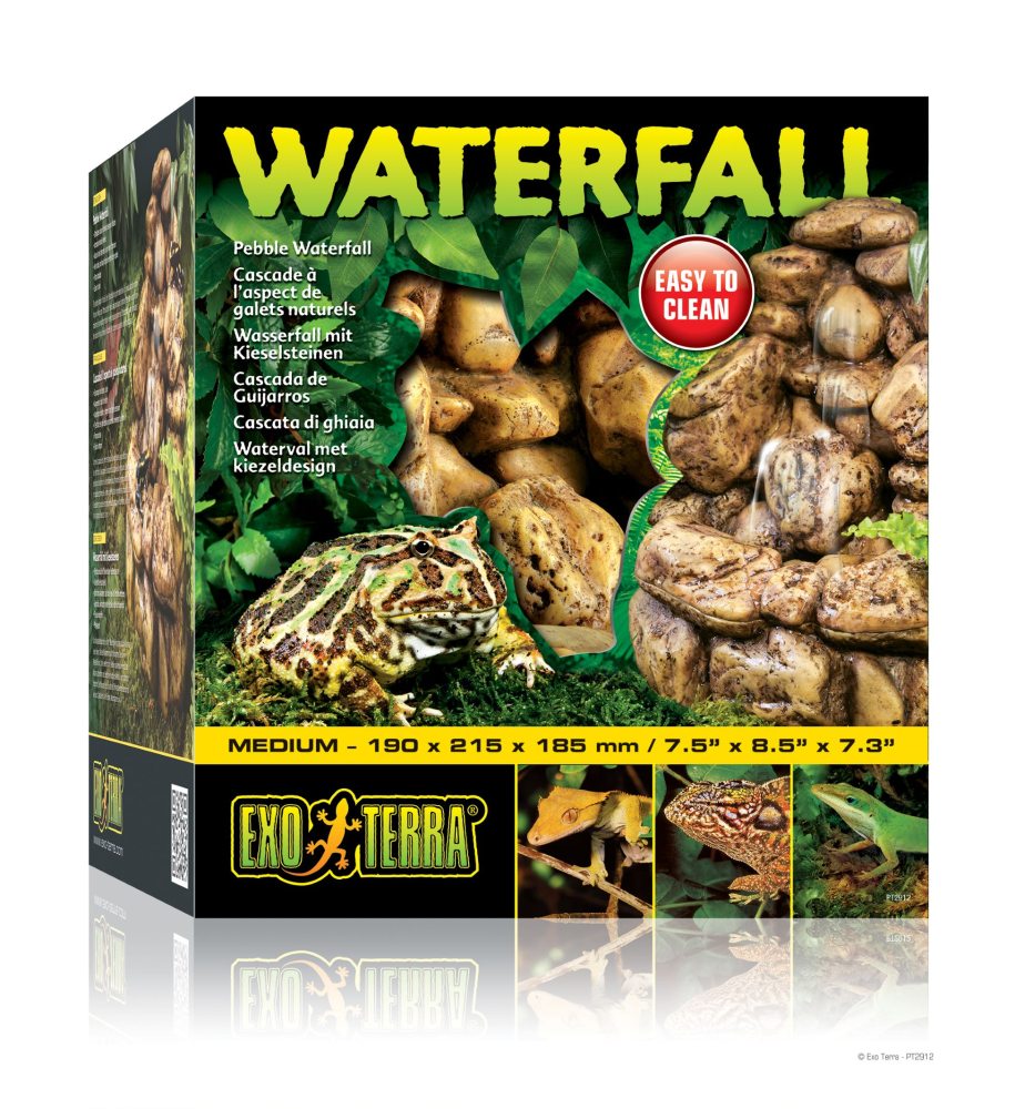 Exo Terra Natural Pebble Waterfall for Terrariums, Medium
