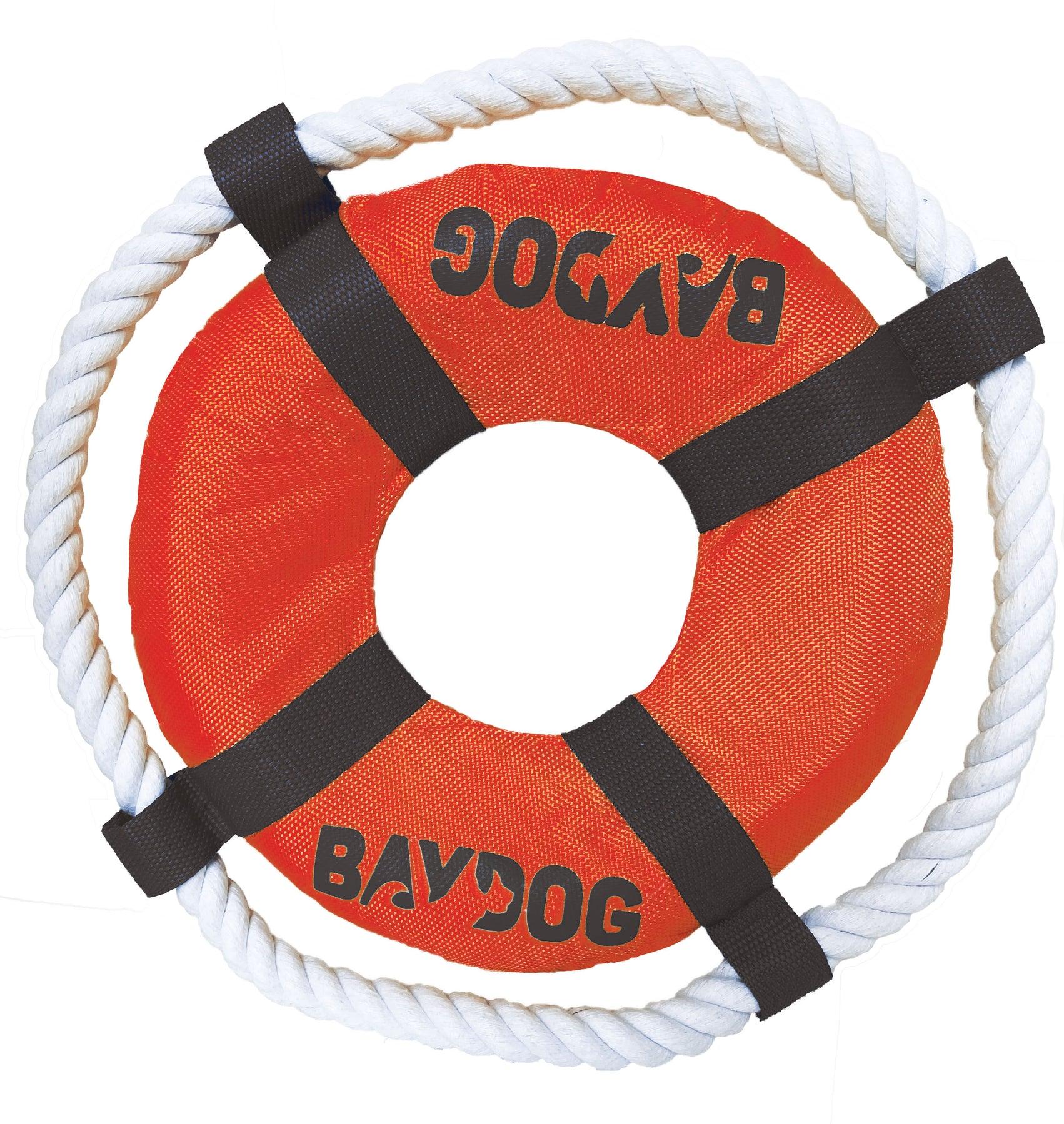 BayDog Fetch Ring Dog Toy, Orange (Color: Orange)