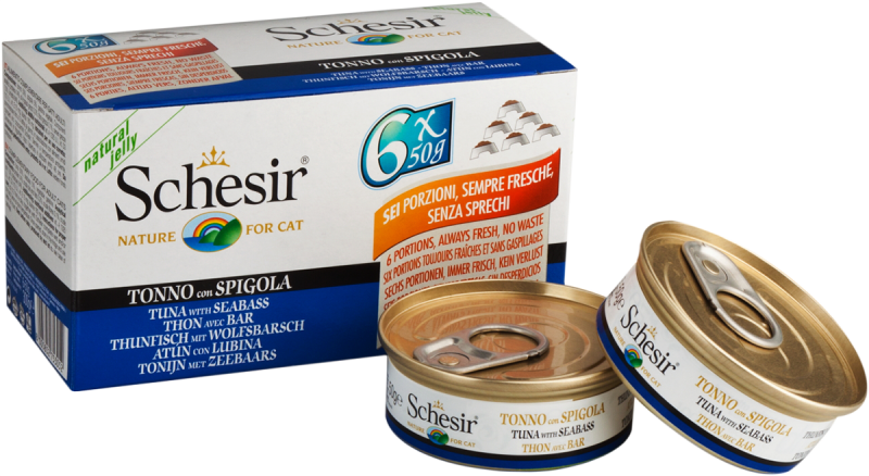 Schesir Tuna & Seabass Wet Cat Food Can